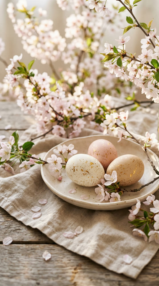 A multitude of painted Easter eggs. Visual aesthetics